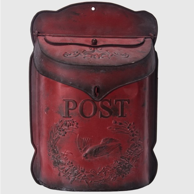 antiqued-red-metal-post-box
