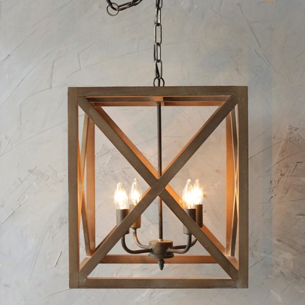 metal-and-wood-square-chandelier