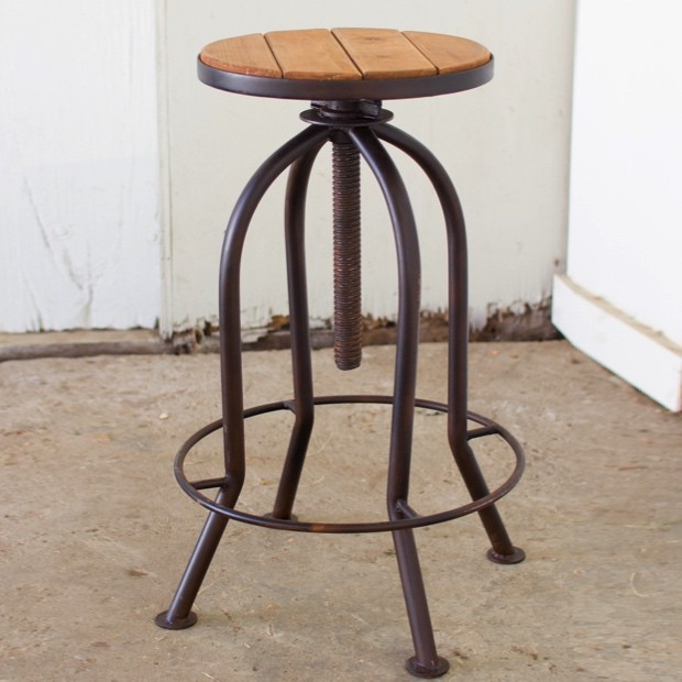 adjustable-bar-stool-with-recycled-wood