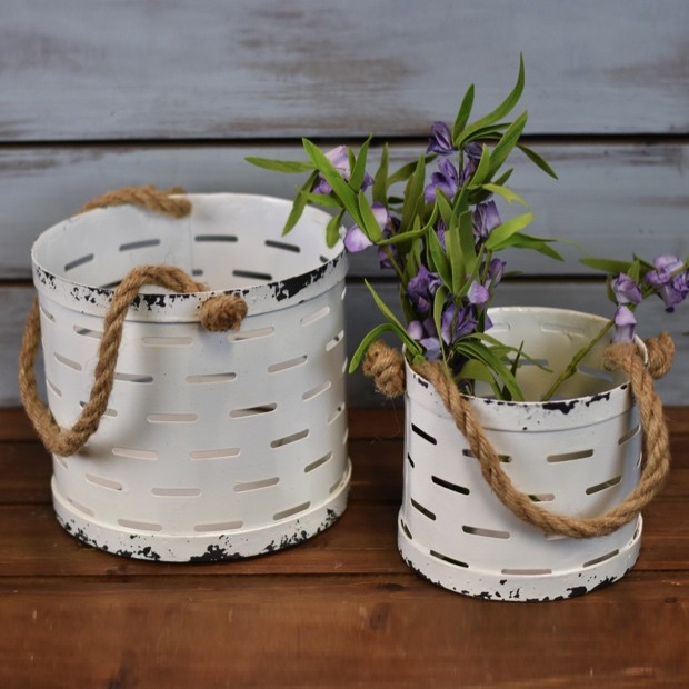 distressed-white-metal-buckets-set-of-2